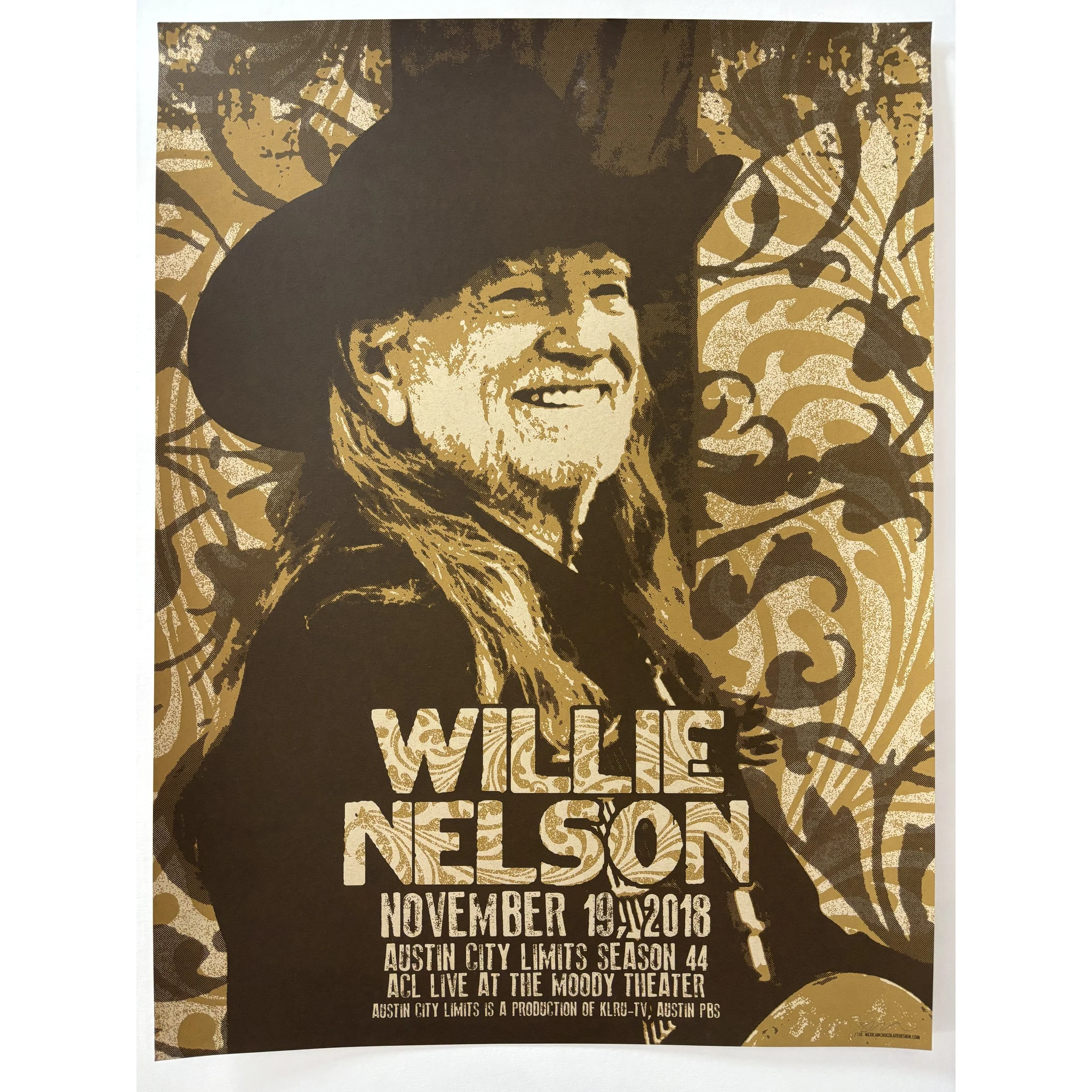 Rare green Willie Nelson - Austin City Limits original poster